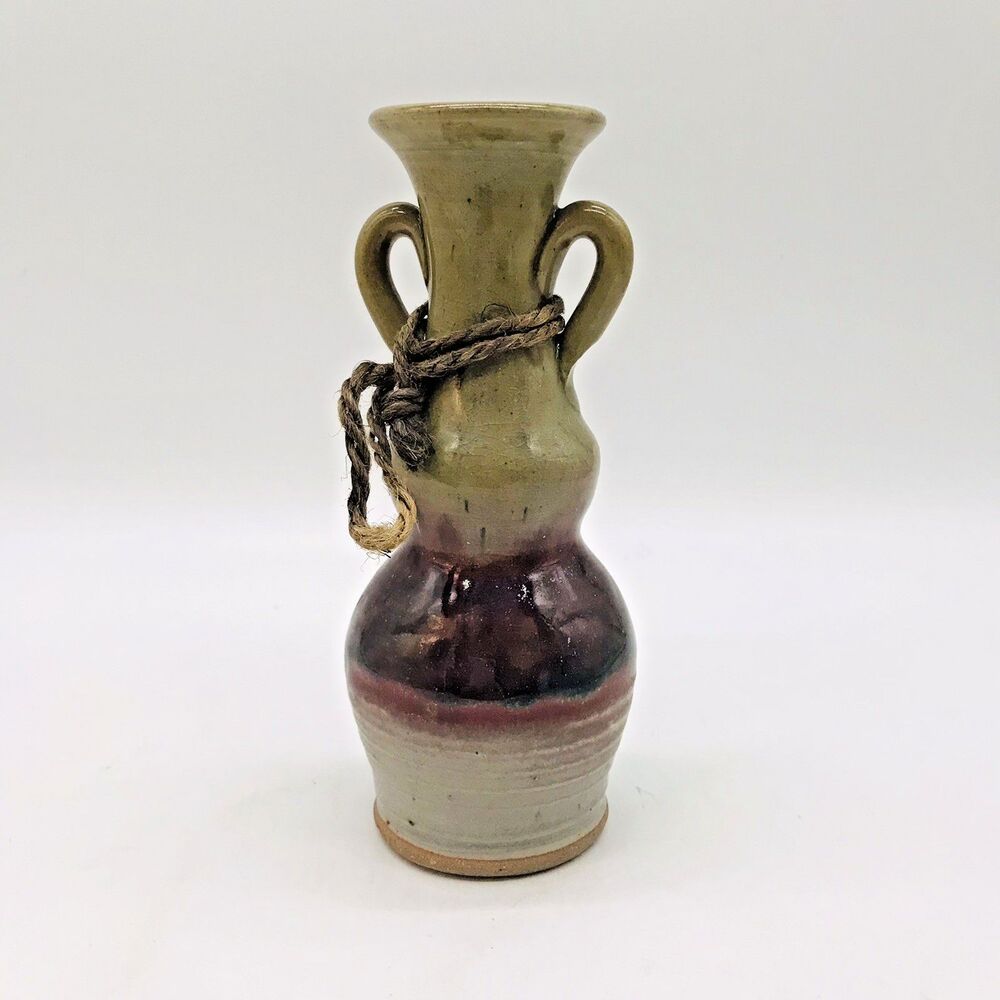 Naomi and Ruth Pottery Vase by Seagrove NC potter Gary Nichols 6.5x2.5" Handmade